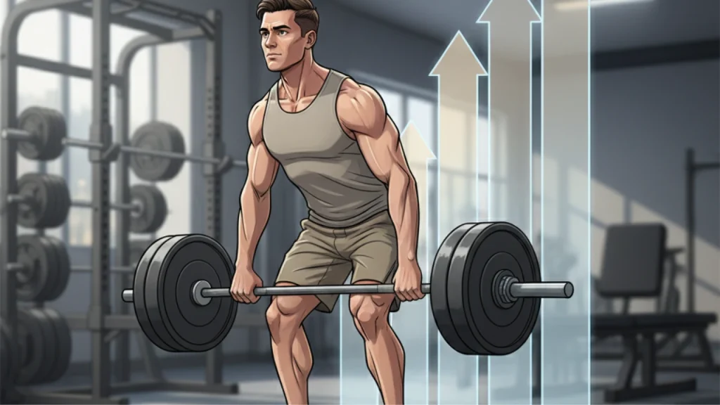 Athlete performing a strength exercise to measure overall lifting ability